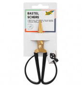 folia Papierschere Bastelschere schwarz/gold 14,5 cm