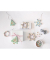 folia Perlen-Set Sterne aus Holz pastell