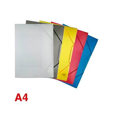 Heftbox 6989, A4 1 x weiß/grau/gelb/rot/blau, Kunststoff