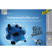 Scherenschnittpapier gummiert schwarz 105 gqm 20 Bogen