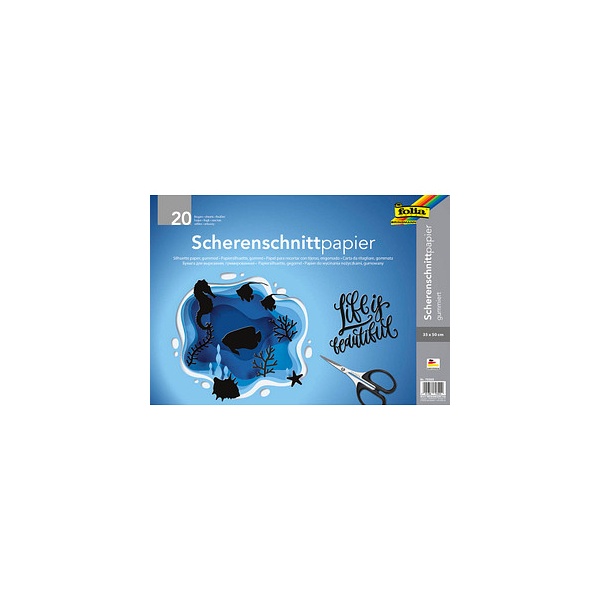 4001868703009 - Scherenschnittpapier gummiert schwarz 105 gqm 20 Bogen 4001868703009 folia 20 Bogen 4001868703009 - Scherenschnittpapier gummiert schwarz 105 gqm 20 Bogen 4001868703009 folia 20 Bogen
