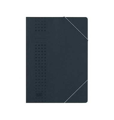 Eckspannmappe chic 400010101, A4 anthrazit Recyclingkarton 320g