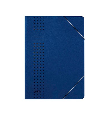 Eckspannmappe chic 400010108, A4 dunkelblau Recyclingkarton 320g