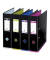 Ordner myColour Strong-Line 100023639, A4 80mm breit PP vollfarbig schwarz/farbig sortiert