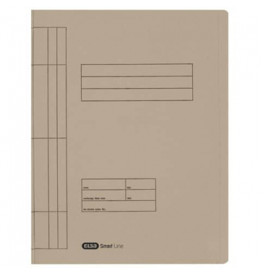 Schnellhefter Smart Line 100090782, A4, grau, Karton, 250g, Vorderdeckel opak