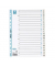 Kartonregister 400012088, A bis Z, A4, 100 g/m²