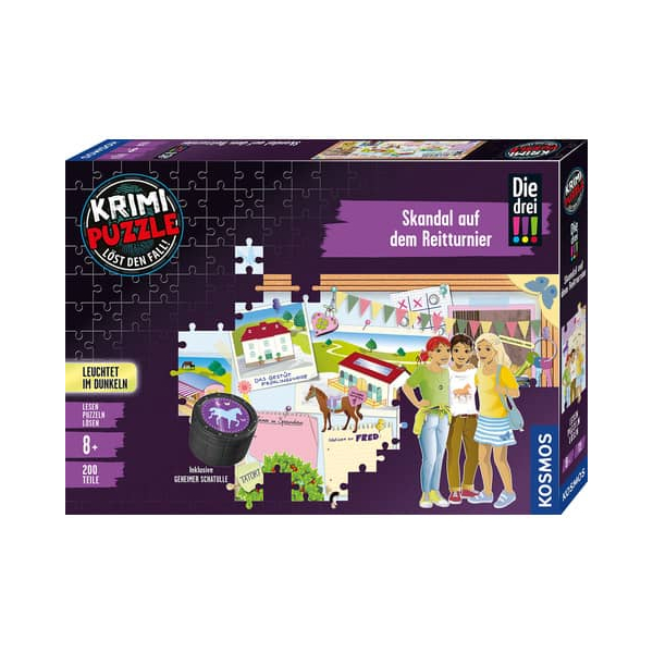 4002051680725 - Krimi-Puzzle Die drei !!! - Skandal auf dem Reitturnier Geschicklichkeitsspiel 4002051680725 KOSMOS 680725 4002051680725 - Krimi-Puzzle Die drei !!! - Skandal auf dem Reitturnier Geschicklichkeitsspiel 4002051680725 KOSMOS 680725