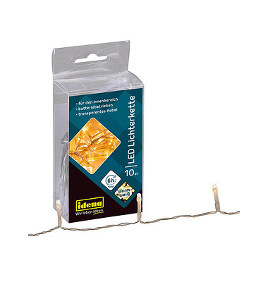 Lichterkette 80062, 10 LEDs, Länge 1m, warmweiß