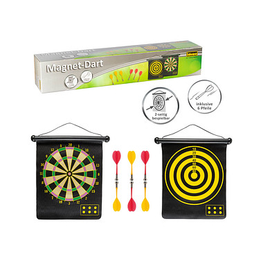 Idena Magnet-Dartscheibe mit Darts