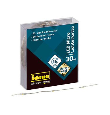 Lichterkette 31824 Micro, 30 LEDs, Länge 3,2m, warmweiß