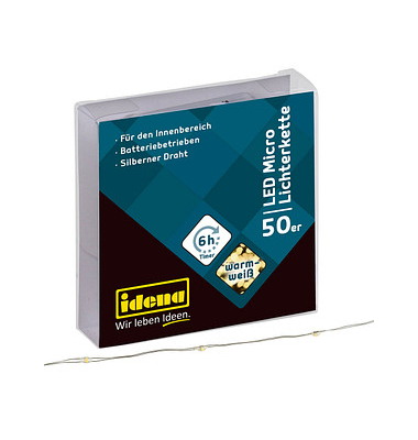 Lichterkette 31825 Micro, 50 LEDs, Länge 5,2m, warmweiß