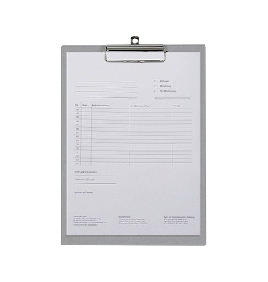 Klemmbrett MAULcreative 2381082, A4, grau, Karton