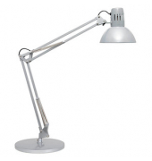 Schreibtischlampe MAULstudy, silber, mit Standfu&szlig;