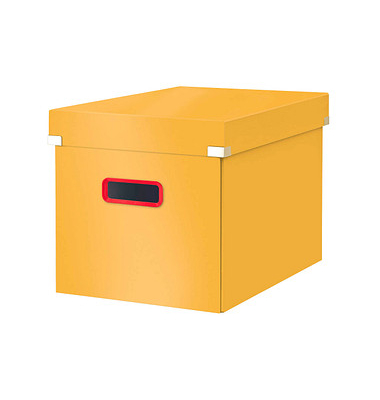 Aufbewahrungsbox Click & Store Cosy 53470019, für A4, außen 32x36x31cm, Karton gelb