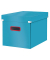 Aufbewahrungsbox Click & Store Cosy 53470061, für A4, außen 32x36x31cm, Karton blau