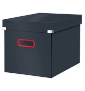 Aufbewahrungsbox Click & Store Cosy 53470089, für A4, außen 32x36x31cm, Karton grau