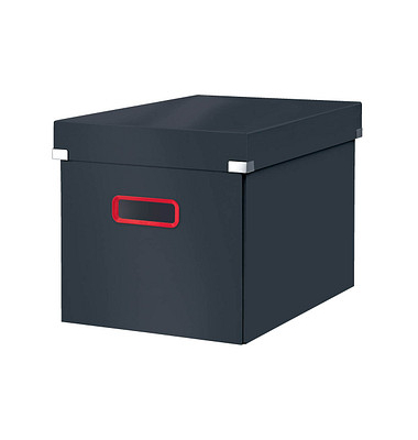 Aufbewahrungsbox Click & Store Cosy 53470089, für A4, außen 32x36x31cm, Karton grau
