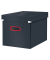 Aufbewahrungsbox Click & Store Cosy 53470089, für A4, außen 32x36x31cm, Karton grau