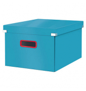 Aufbewahrungsbox Click & Store Cosy 53480061, für A4, außen 28,1x37x20cm, Karton blau