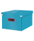 Aufbewahrungsbox Click & Store Cosy 53480061, für A4, außen 28,1x37x20cm, Karton blau