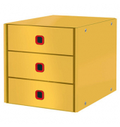 LEITZ Schubladenbox Click & Store Cosy  gelb DIN A4 mit 3 Schubladen