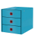 LEITZ Schubladenbox Click & Store Cosy  blau DIN A4 mit 3 Schubladen