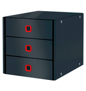 LEITZ Schubladenbox Click & Store Cosy  grau DIN A4 mit 3 Schubladen