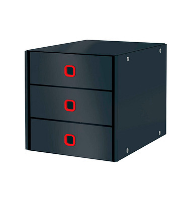 LEITZ Schubladenbox Click & Store Cosy  grau DIN A4 mit 3 Schubladen