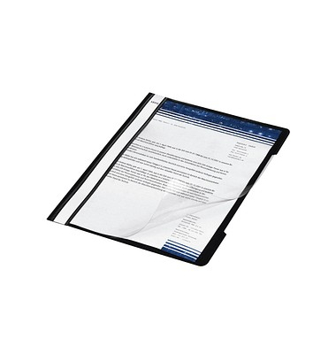 Schnellhefter 4191 4191-00-95, A4, schwarz, Polyvinylchlorid (PVC), Vorderdeckel transparent