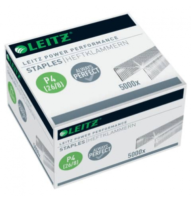 Heftklammern P4 Power Performance 26/8, 5559-00-00, Stahldraht verzinkt, Heftleistung 2-40 Blatt