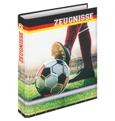 Zeugnisringbuch Zeugnisringb&uuml;cher 46782, mehrfarbig "Fu&szlig;ballfieber", A4, ohne