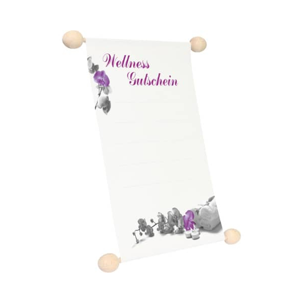 4002871028714 - Gutscheinrolle 2871 Schriftzug Wellness-Gutschein A5 118g 4002871028714 RNK