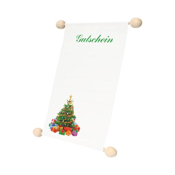 4002871287197 - Gutscheinrolle 28719 Schriftzug Gutschein + Weihnachtsbaum A5 118g 4002871287197 RNK