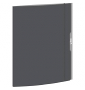 Gummizugmappe 45338, A3 grau Karton 350g, mit 3 Einschlagklappen