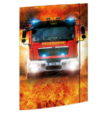 Zeichenmappe 45362, A3 mit Motiv, Karton 350g, 3 Einschlagklappen, 1 Gummizug (ganze H&ouml;he)