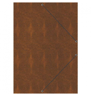 Gummizugmappe Style Coffee, bis DIN A4 46210, A4 Kaffee Karton 350g, mit 3 Einschlagklappen