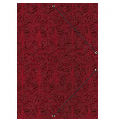Gummizugmappe Style Sunrise Red, bis DIN A4 46211, A4 "Style Sunrise rot" Karton 350g, mit 3 Einschlagklappen
