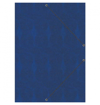 Gummizugmappe Grace 46212, A4 blau Karton 350g, f&uuml;r ca. 250 Blatt  (80 g/m&sup2;), mit 3 Einschlagklappen