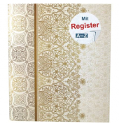 Ringbuch mit Register A-Z, für DIN A5, 4 Ring-Mechanik Alhambra 46703, A5 4 Ringe Karton motiv