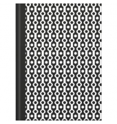 Notizbuch 46746, black&white collier, schwarz, A5, punktkariert, 70g, 96 Blatt / 192 Seiten
