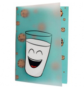 Notizbuch 46761, Milch und Kekse, transparent, A5, kariert, 60g, 100 Blatt / 200 Seiten