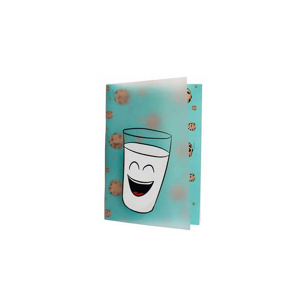 4 Stück RNK Notizbuch 46761, Milch und Kekse, transparent, A5, kariert, 60g, 100 Blatt / 200 Seiten 4002871467612 RNK