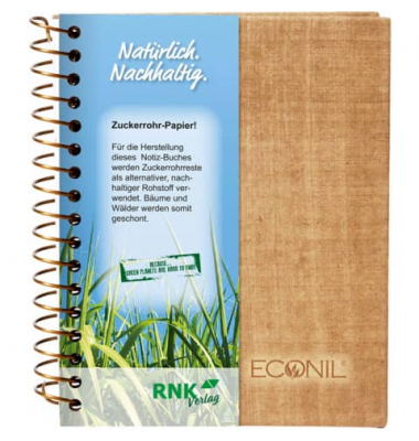 Notizbuch 46776, Econil, braun, A6, liniert, 70g, 80 Blatt / 160 Seiten