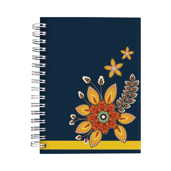 4002871467803 - Notizbuch 46780 Orient Flowers schwarz A6 liniert 120g 48 Blatt   96 Seiten 4002871467803 RNK