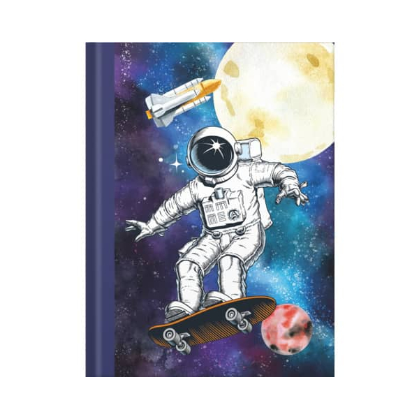 4002871467865 - Notizbuch 46786 Skatonaut blau A4 blanko 70g 96 Blatt   192 Seiten 4002871467865 RNK