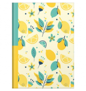 Notizbuch Fresh Lemons - A5, kariert, 96 Blatt