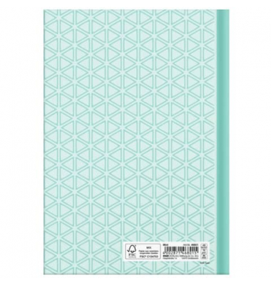Notizbuch 46801, Dreieck, blau, A5, kariert, 70g, 96 Blatt / 192 Seiten