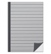 Notizbuch 46804, Punkte, grau, A5, kariert, 70g, 96 Blatt / 192 Seiten