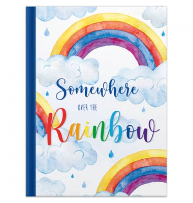 Notizbuch 46807, Over the Rainbow, bunt, A4, blanko, 70g, 96 Blatt / 192 Seiten