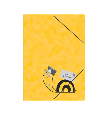 Eckspanner Postmappe DIN A4 gelb